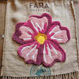 Tufting koffiezak Bloem