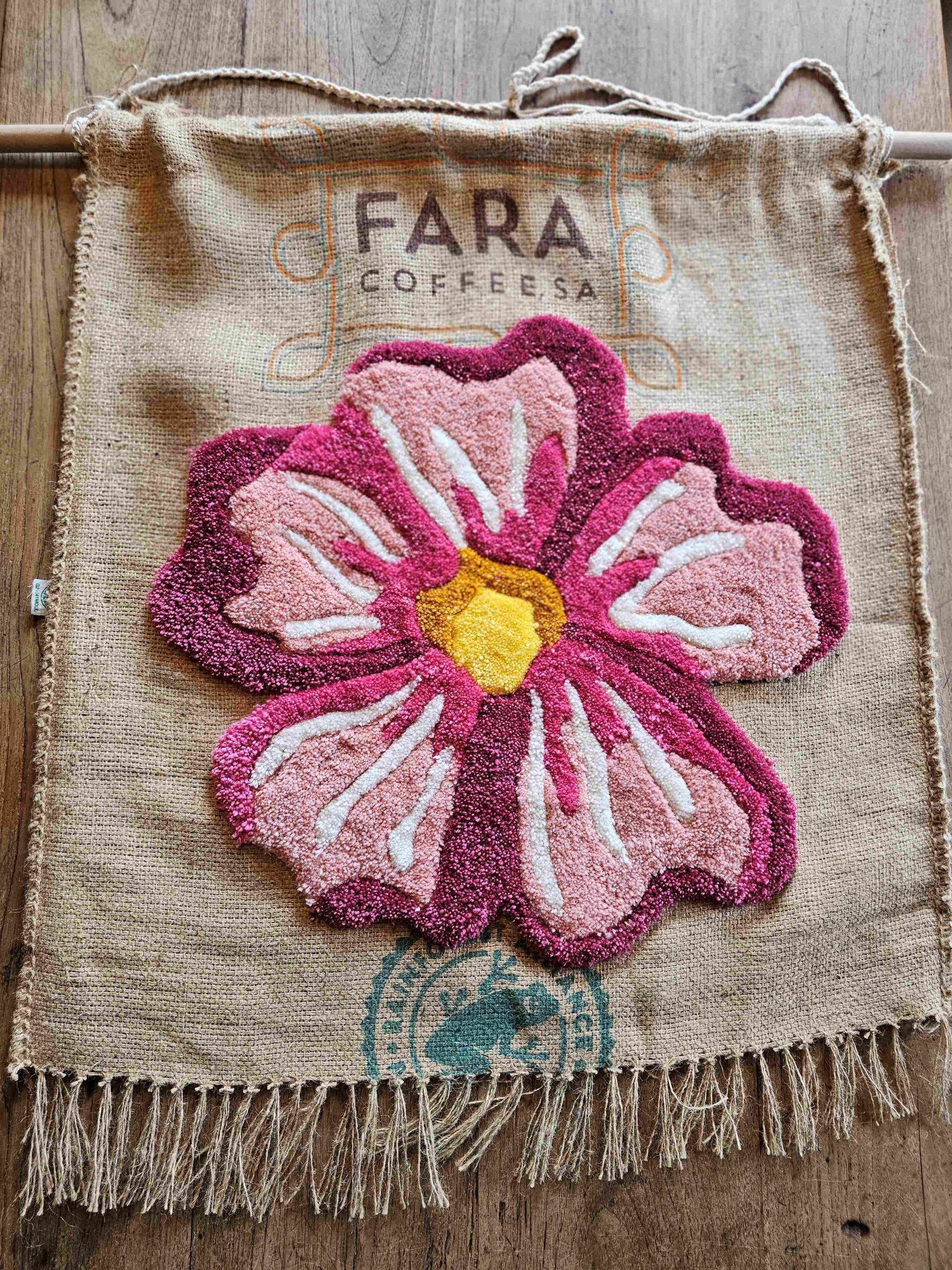 Tufting koffiezak Bloem